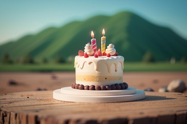 생일 케이크 초콜릿 케이크 채우기 크림 맛있는 케이크 파티 벽지 배경