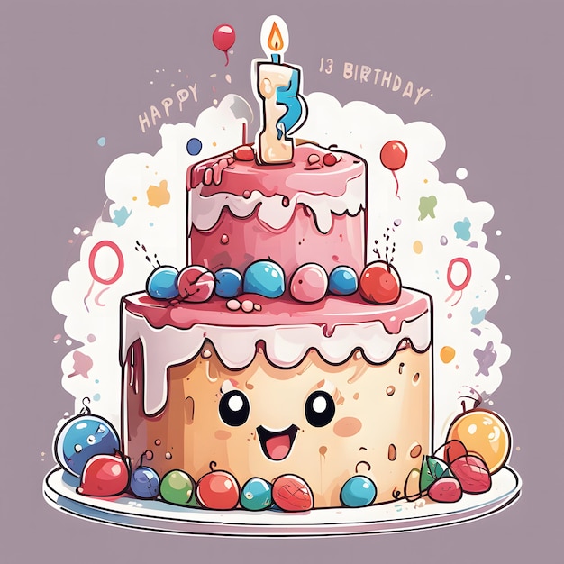 Photo birthday cake clipart