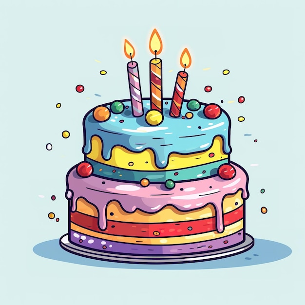 Birthday cake illustration