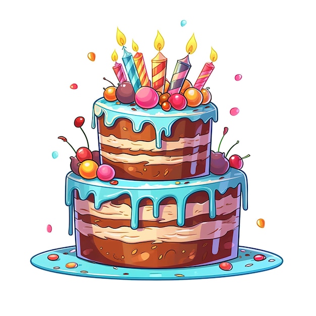 Birthday cake illustration