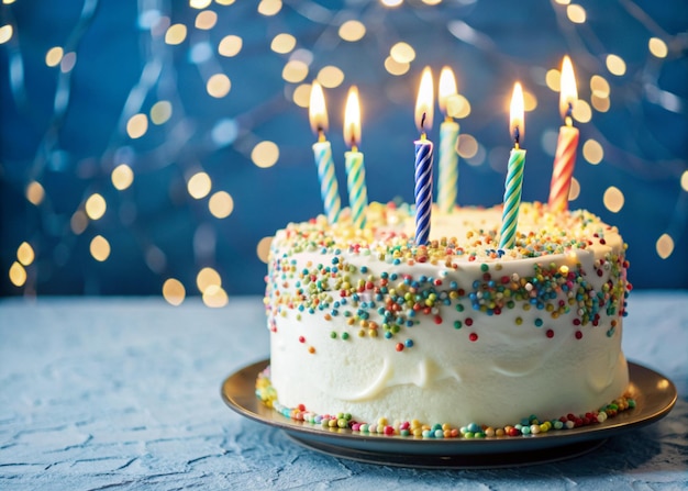 a birthday cake image for birthday card design template