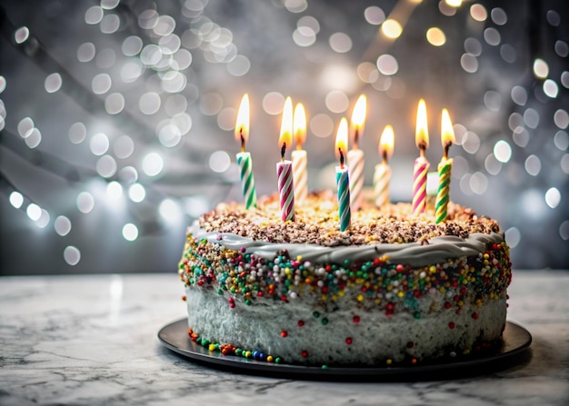a birthday cake image for birthday card design template