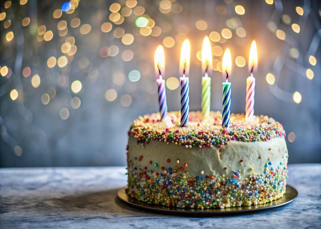 a birthday cake image for birthday card design template