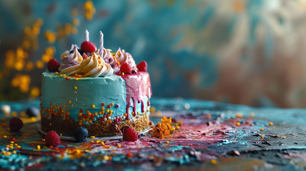 Birthday cake modern background design