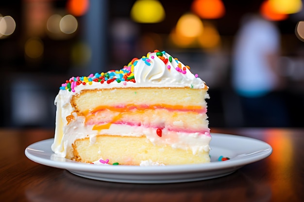 Foto fetta di torta di compleanno