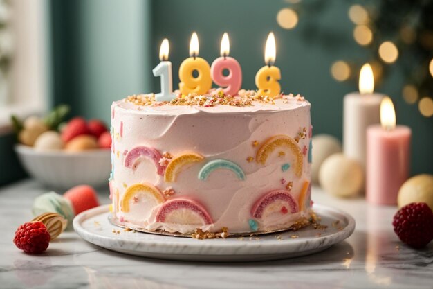 Birthday cake on a table