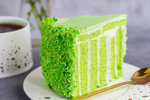 Birthday cake with apple biscuit