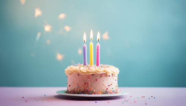 Foto torta di compleanno con candela