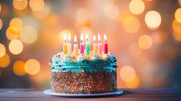 Photo birthday cake with candles free photo hd vector