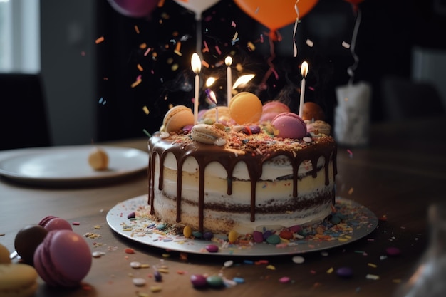 Birthday Cake with Candles