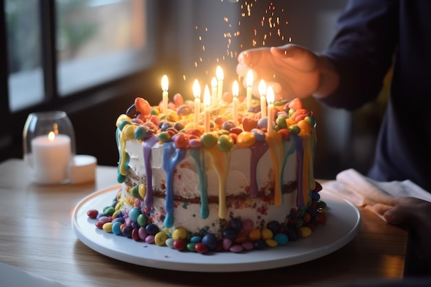 Birthday Cake with Candles