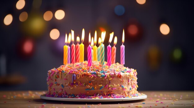 торт на день рождения со свечами