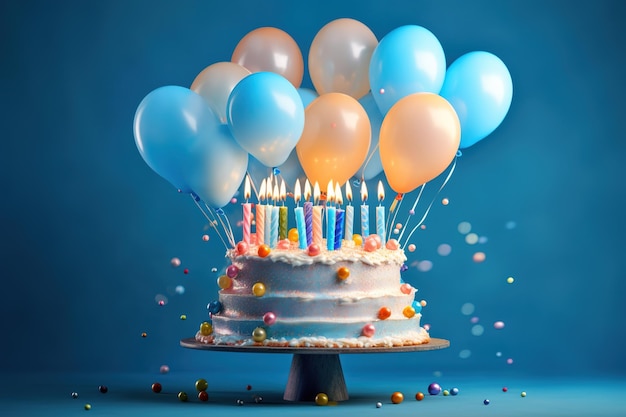 birthday cake with candles