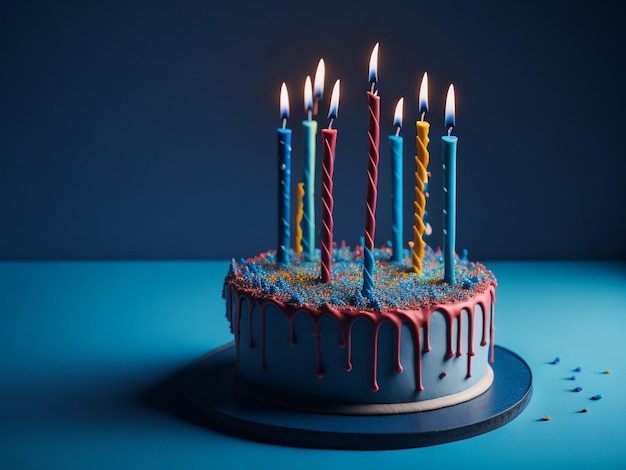誕生日のケーキに数字10が書かれている