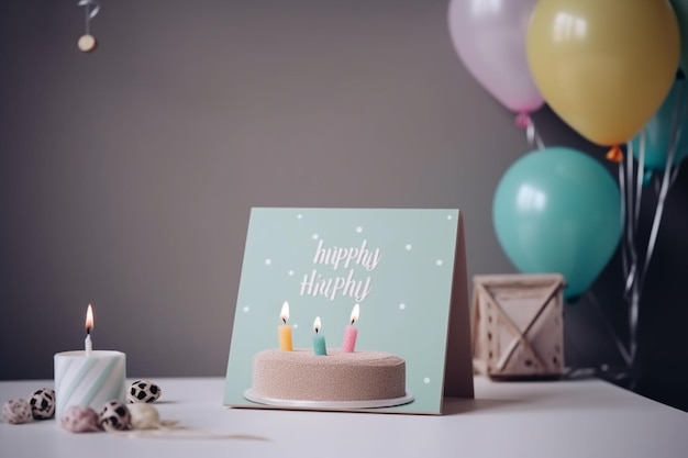 A birthday cake with the words " happy birthday " on it.