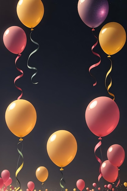 Birthday Card Background for Text 3D