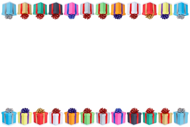 Birthday card gifts christmas wedding presents copyspace copy space isolated on white
