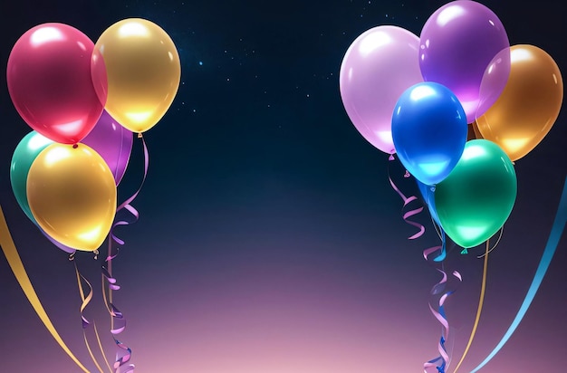 Birthday Card with balloons Background for Text