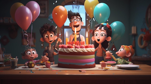 Birthday Celebration Animation