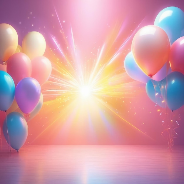 birthday celebration party background with colorful balloons vector illustrationbirthday celebratio