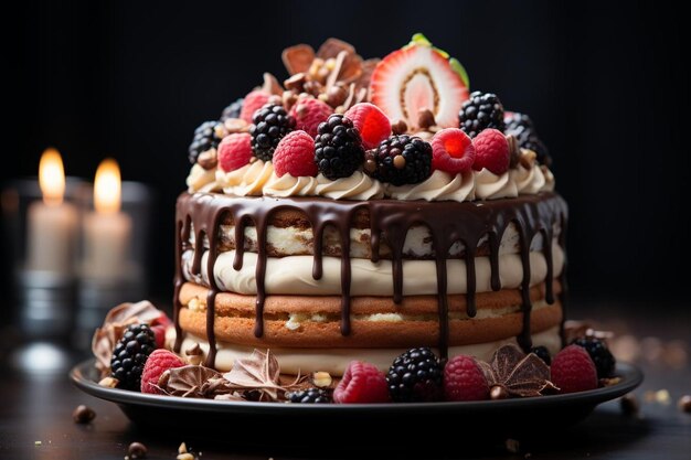 birthday Chocolate cake background food 12jpg