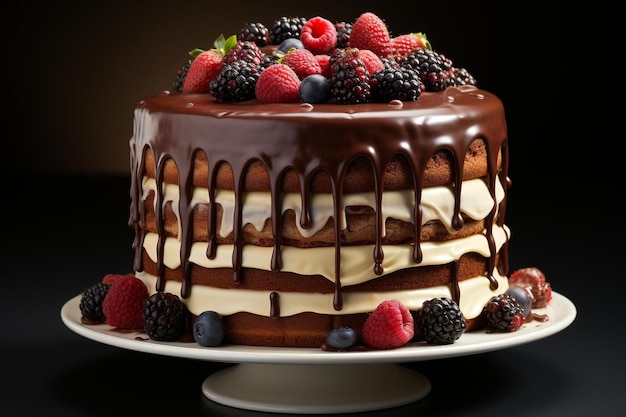 チョコレートバースデーケーキ 背景料理 142