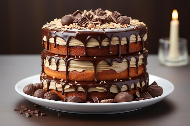 Шоколадный торт на день рождения 428jpg