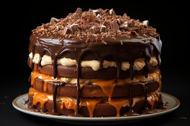 チョコレートバースデーケーキ 背景料理 503jpg