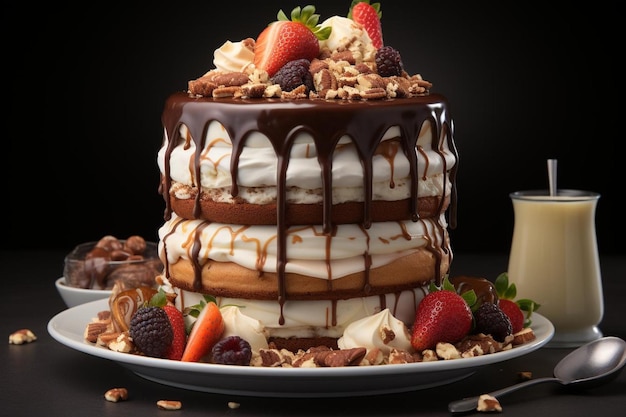 birthday Chocolate cake background food 530jpg