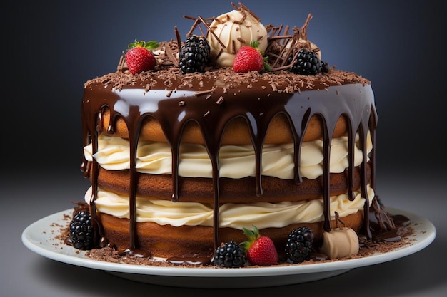Шоколадный торт на день рождения 693jpg