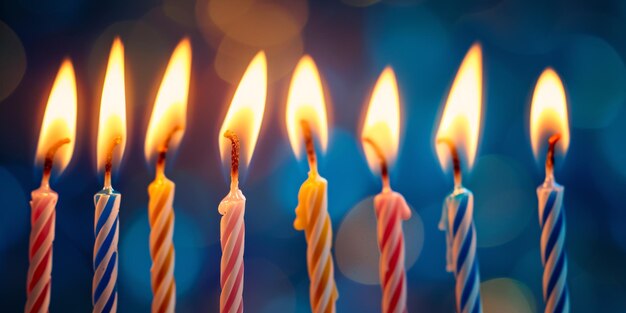 birthday commemorated with festive candles