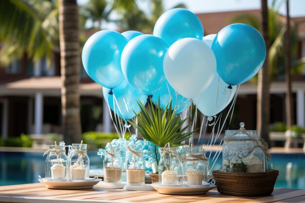 Birthday decoration with blue theme inspiration ideas