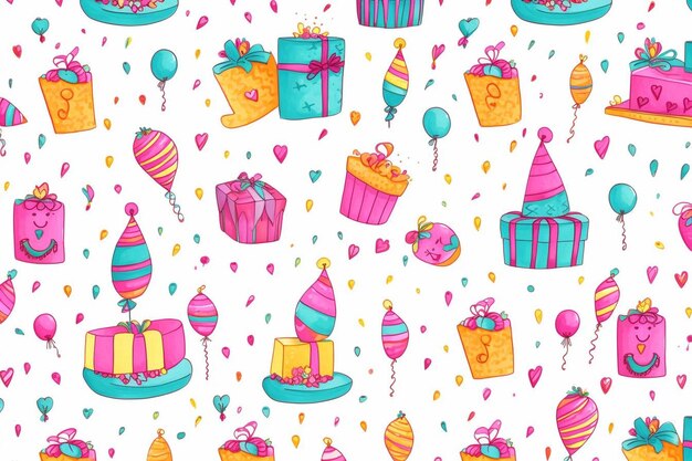 Photo birthday fun background patterns birthday party celebration decoration anniversary