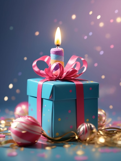 Birthday gift images with a plain background