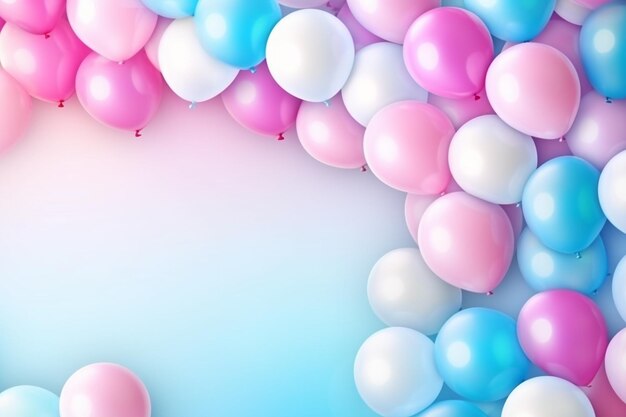 Фото Приглашение на день рождения с реалистичными воздушными шарами