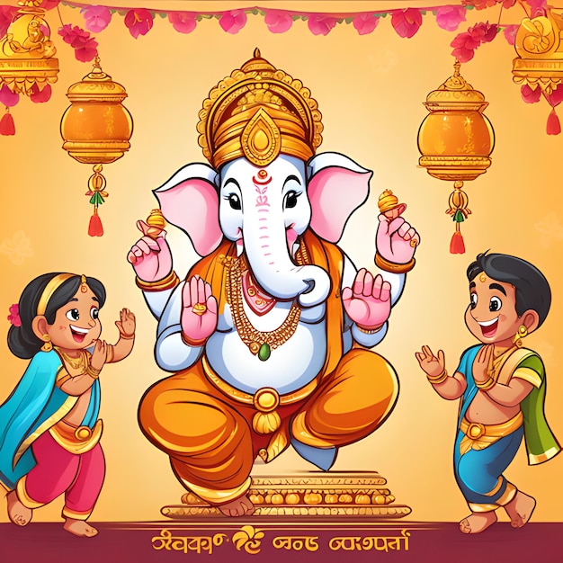 Premium AI Image Birthday of Lord Ganesha