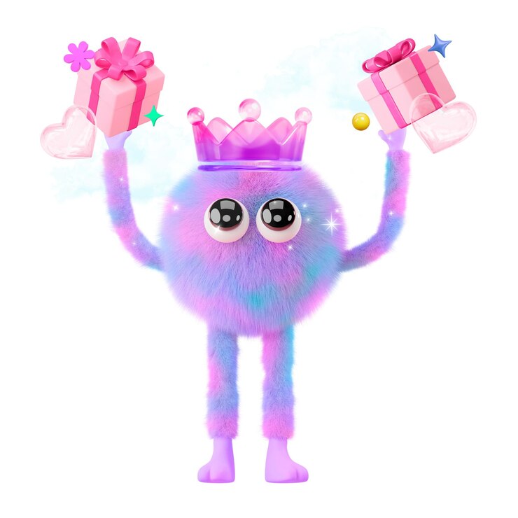 Photo birthday monster png sticker mixed media transparent background