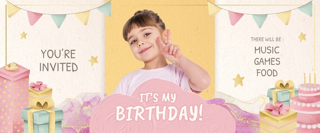 Birthday panoramic banner