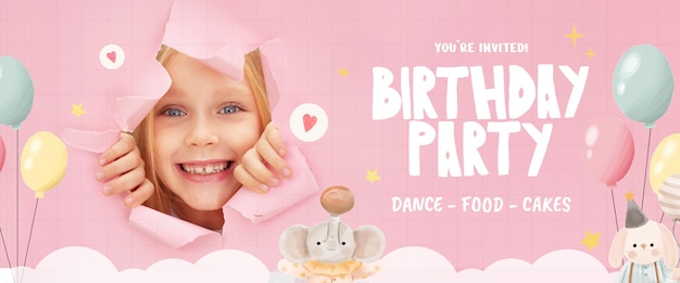 Birthday panoramic banner