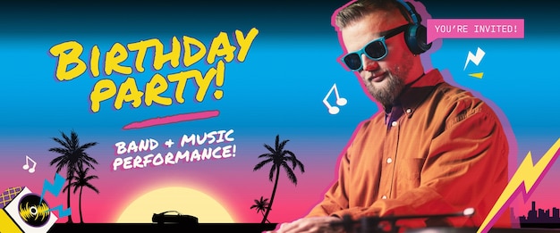 Birthday panoramic banner