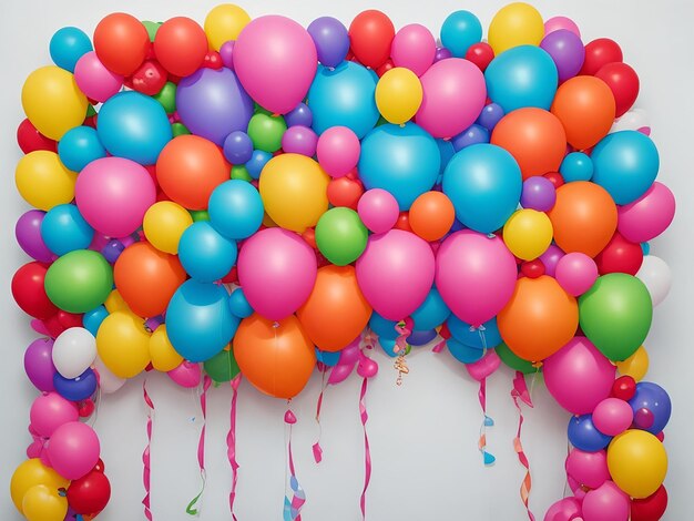 Birthday Party Background with Balloons generated by AI