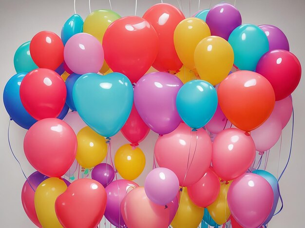 Birthday Party Background with Balloons generated by AI