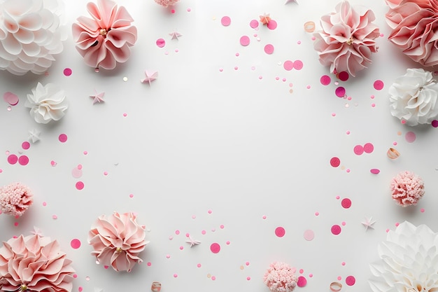 Birthday party background with empty space