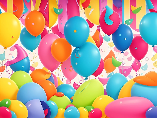 birthday party balloons colorful balloons background