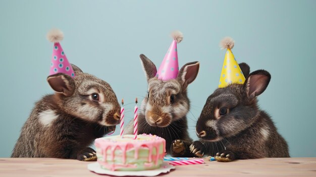 사진 생일파티  가시 토끼 축제 생년월일 파티