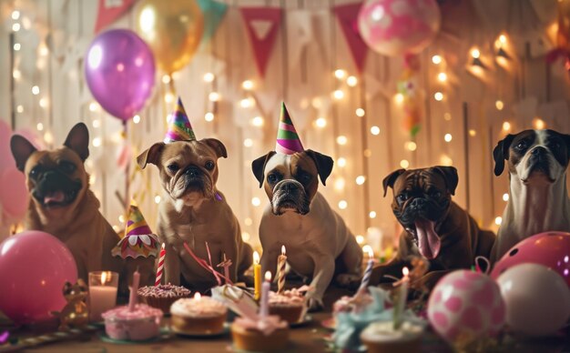 Photo birthday party for dogs