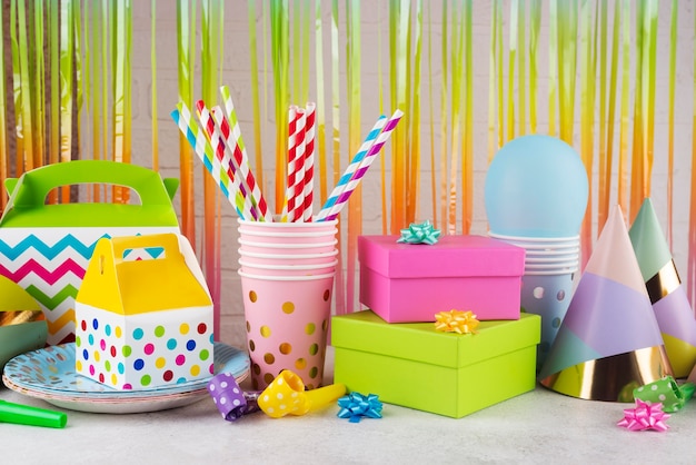 birthday party ornaments arrangement