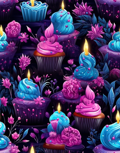 Birthday party patterned background