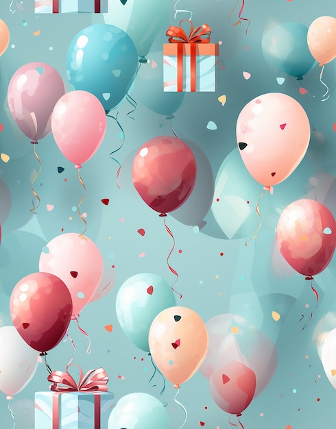 Birthday party patterned background