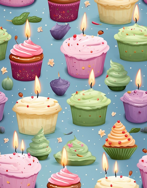 Birthday party patterned background